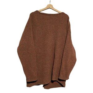 Winona Knits Grandpa Cardigan Button Wool Blend Brown Vintage USA Women's Size L